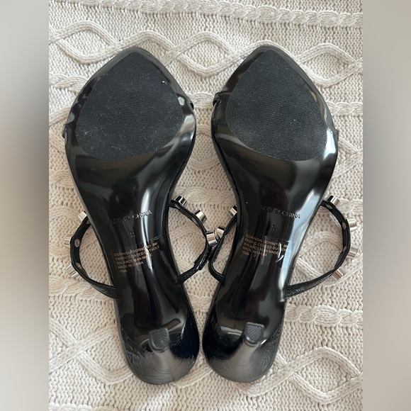 New! Steve Madden Black Heels with Silver Accent Studs Sandals Various Sizes - Picture 16 of 16